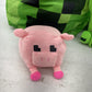 Minecraft Green Pink Pig Blue Black Plush Stuffed Animal Toy Lot - Warehouse Toys