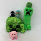 Minecraft Green Pink Pig Blue Black Plush Stuffed Animal Toy Lot - Warehouse Toys