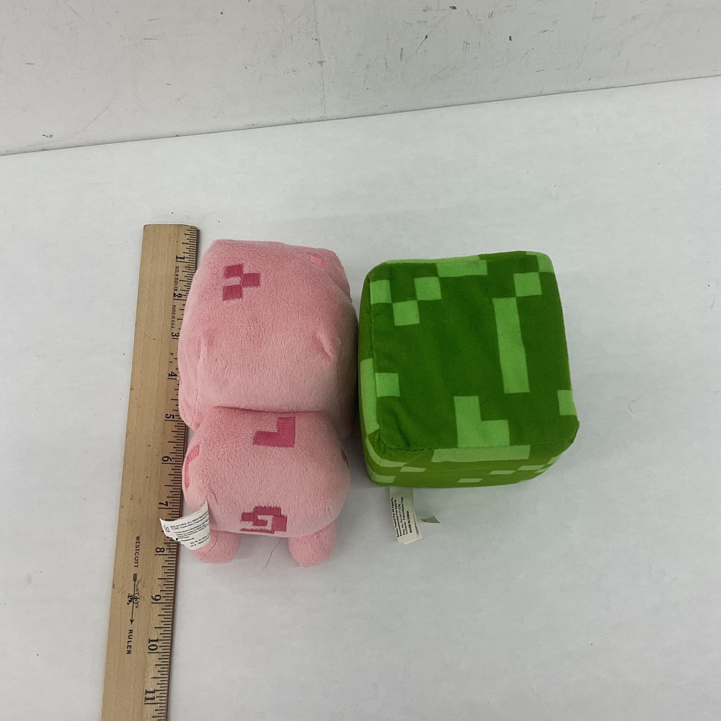 Minecraft Green Pink Pig Stuffed Animals - Toy & Collectible - Warehouse Toys