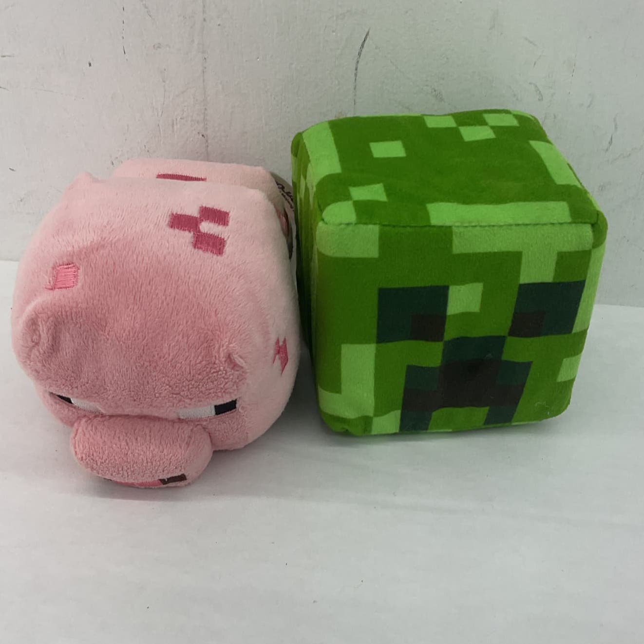 Minecraft Green Pink Pig Stuffed Animals - Toy & Collectible - Warehouse Toys