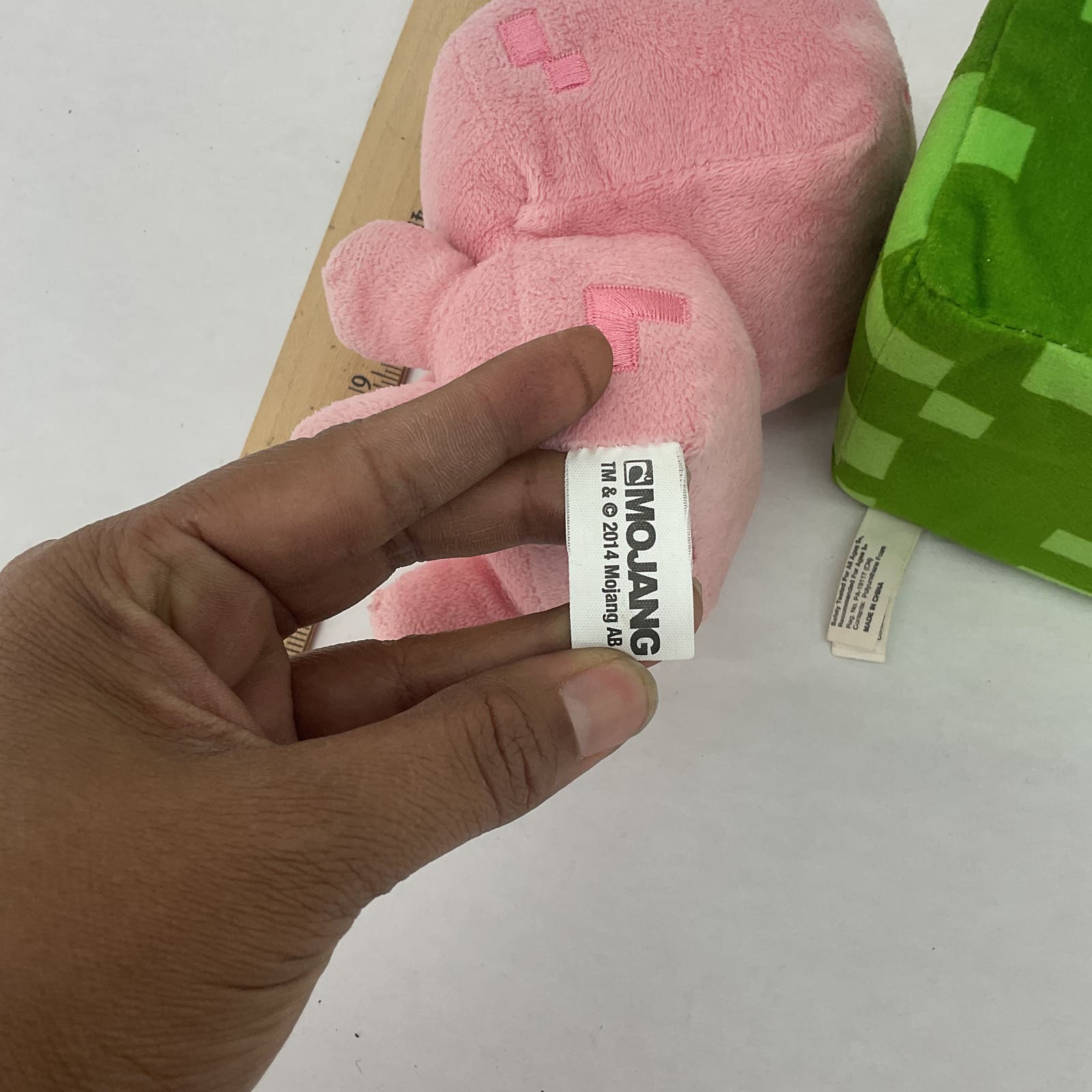 Minecraft Green Pink Pig Stuffed Animals - Toy & Collectible - Warehouse Toys