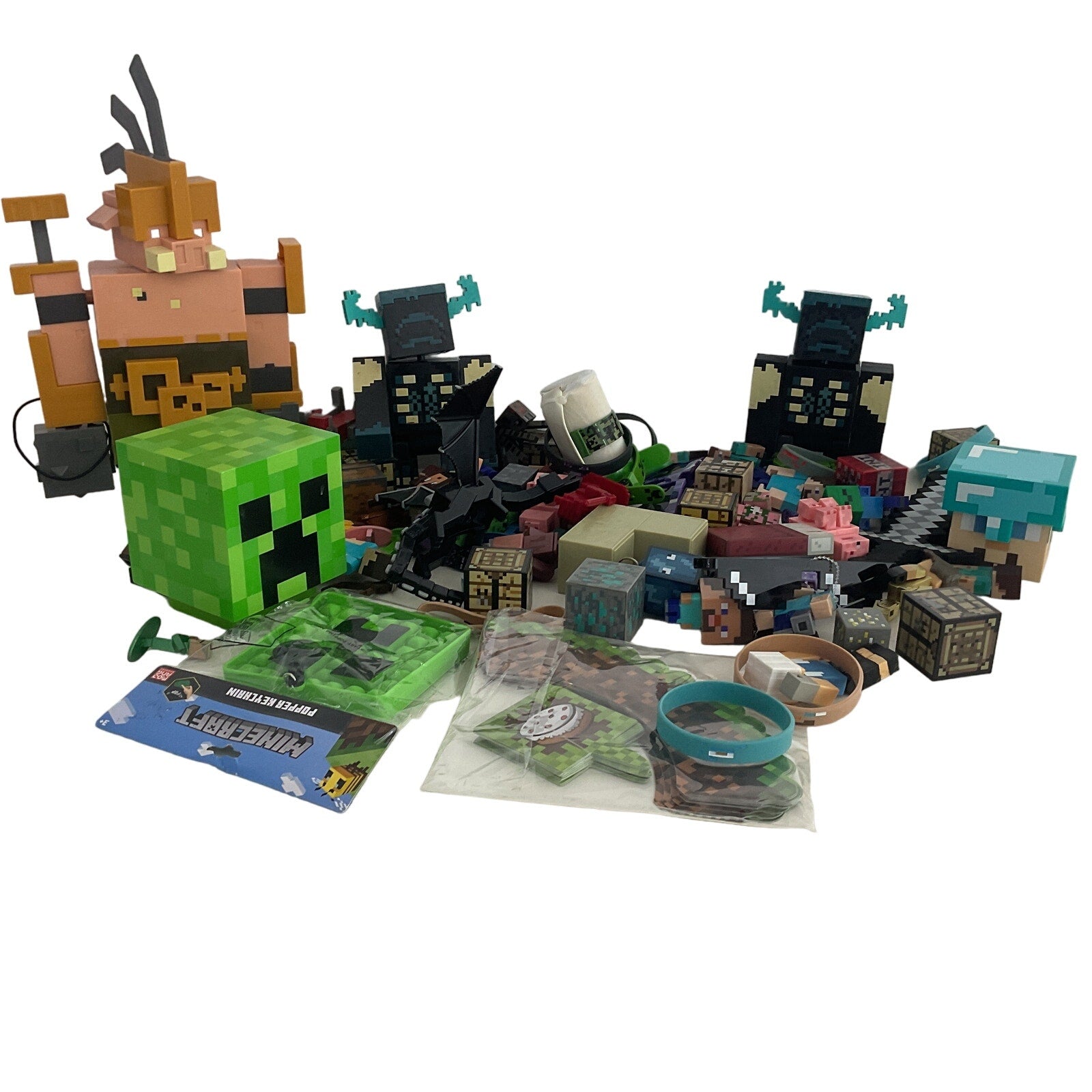 Minecraft Large Mixed LOT 7 lbs Toy Figures Accessories Set Pieces Loose  Blocks - Warehouse Toys