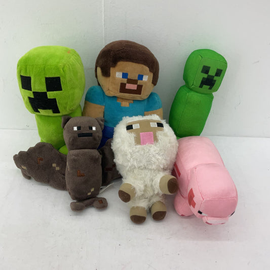 Minecraft Multicolor Stuffed Animal Bat Sheep Pig Plush Toy Lot - Warehouse Toys