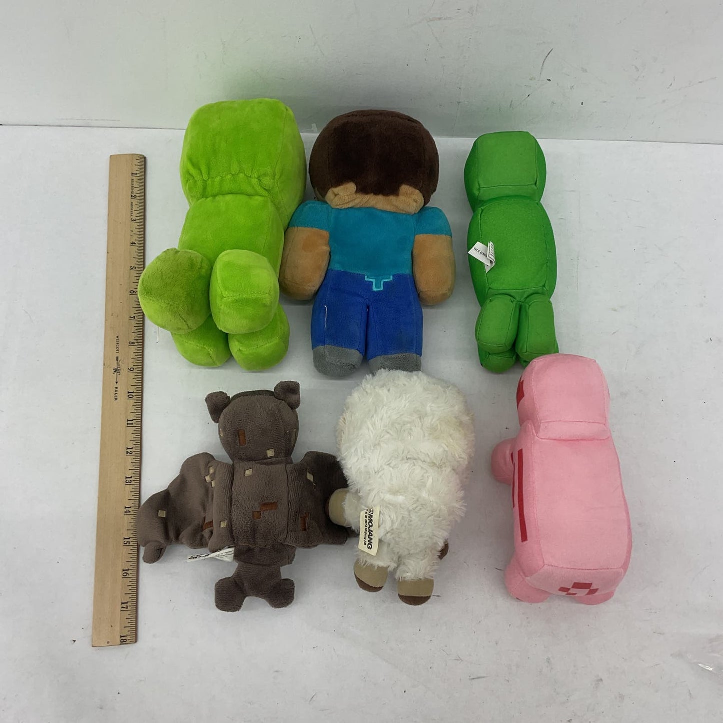 Minecraft Multicolor Stuffed Animal Bat Sheep Pig Plush Toy Lot - Warehouse Toys