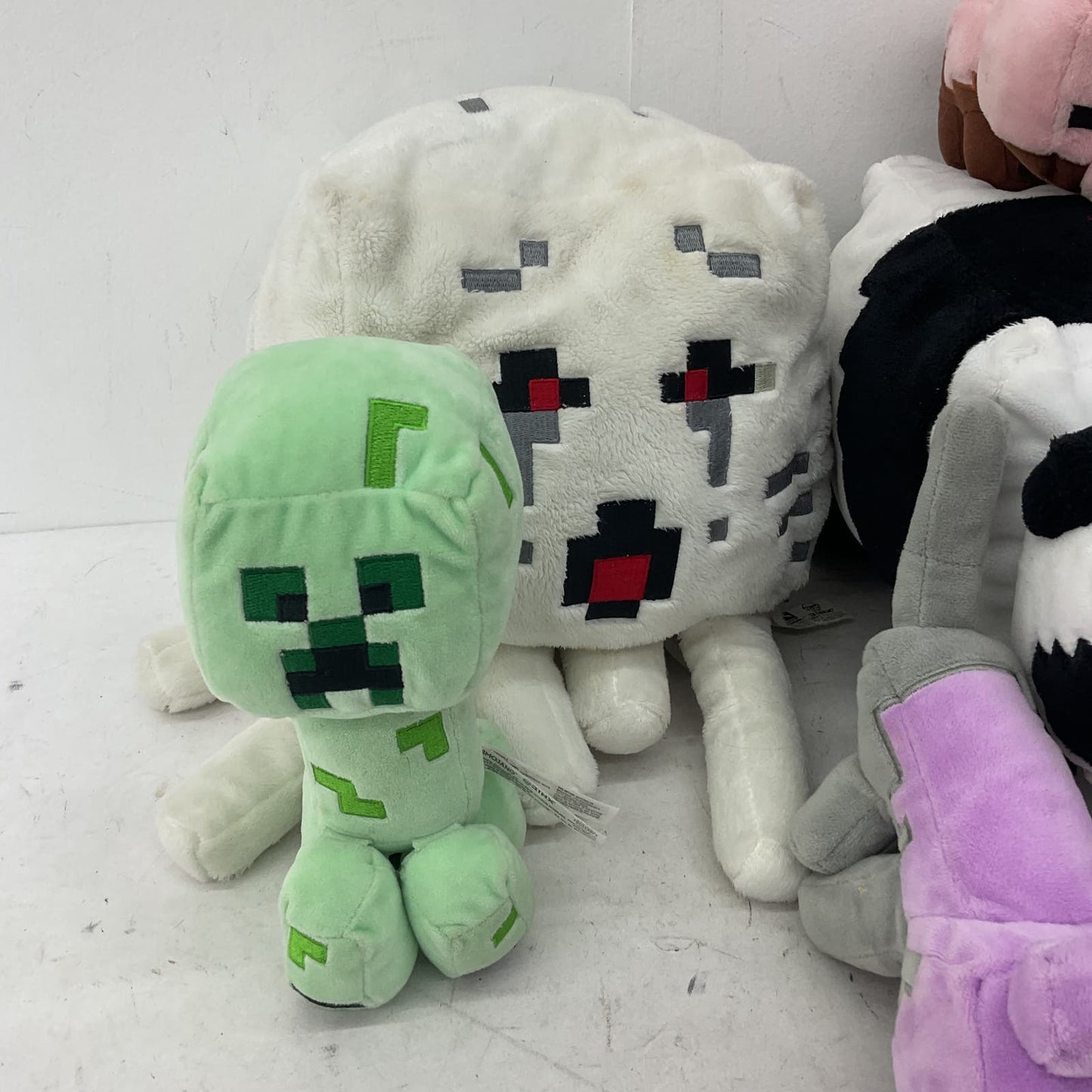 Minecraft Multicolor Stuffed Animal Toy Lot Panda Green Purple - Warehouse Toys