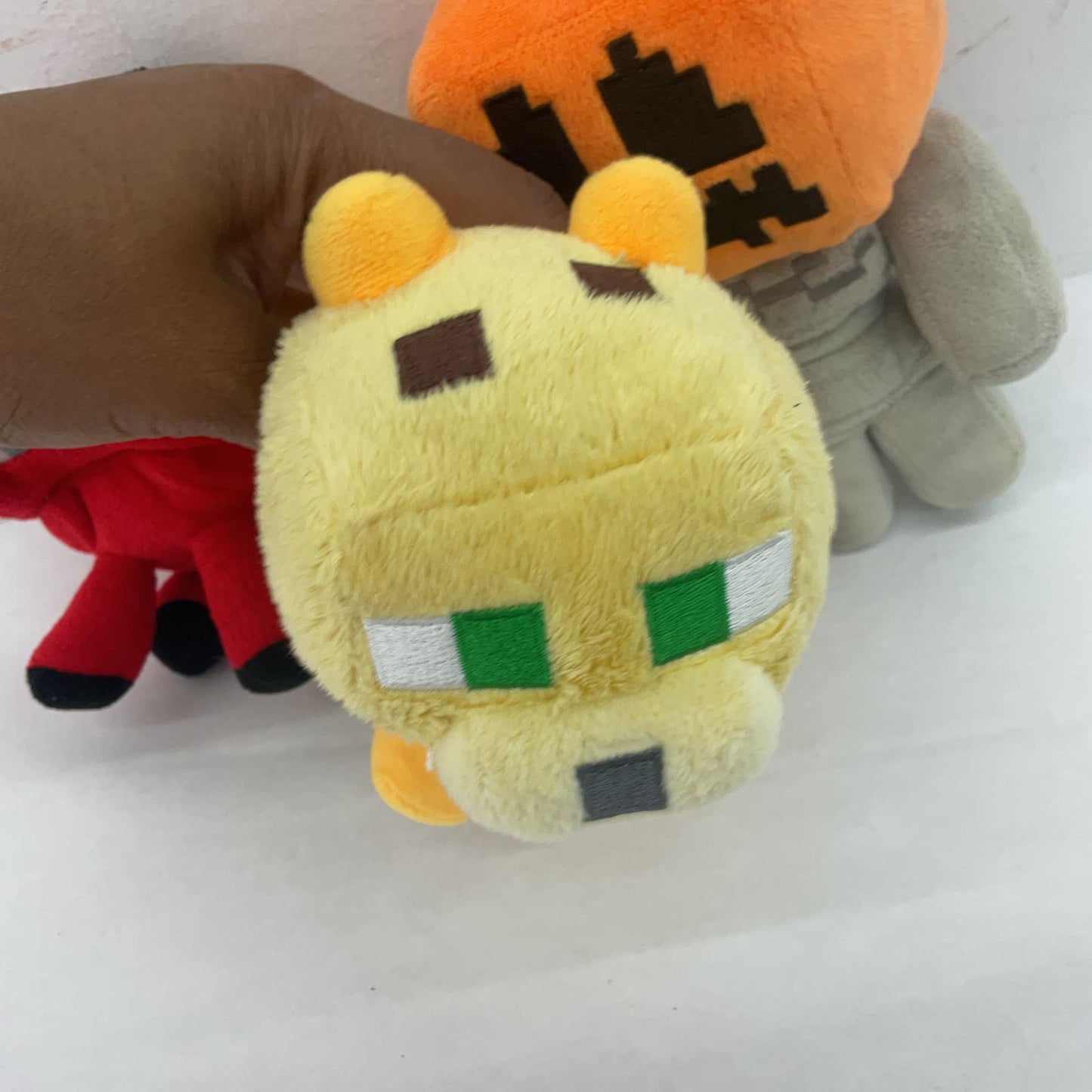 Minecraft Multicolor Stuffed Animals Lot of 3 Red Yellow Orange - Warehouse Toys