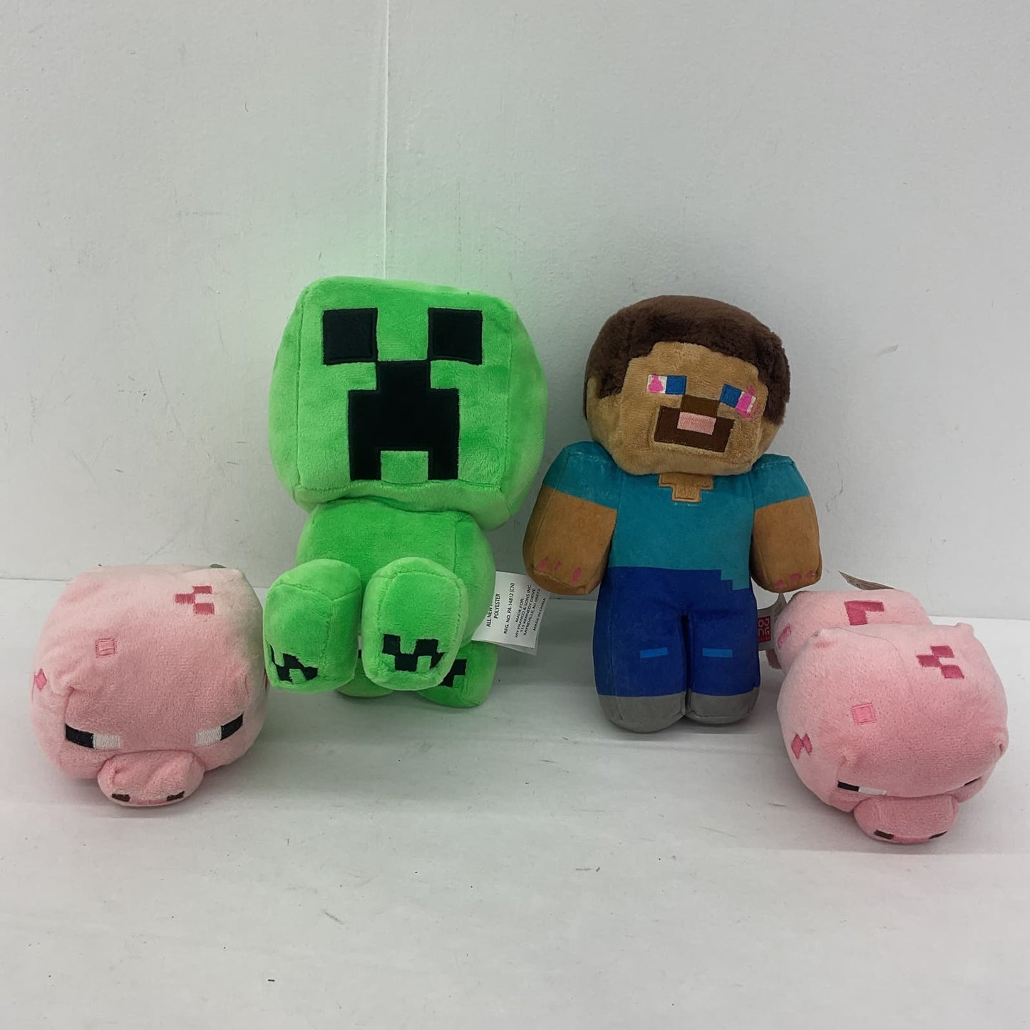 Minecraft Plush Toy in Green Pink Creeper Pig Video Game Plush Lot - Warehouse Toys