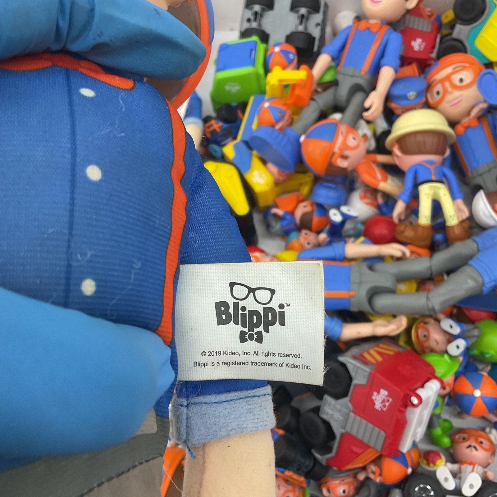 Mixed 17 lbs Preowned LOT Blippi Character Toy Figures Plush Dolls Vehicles Toys - Warehouse Toys