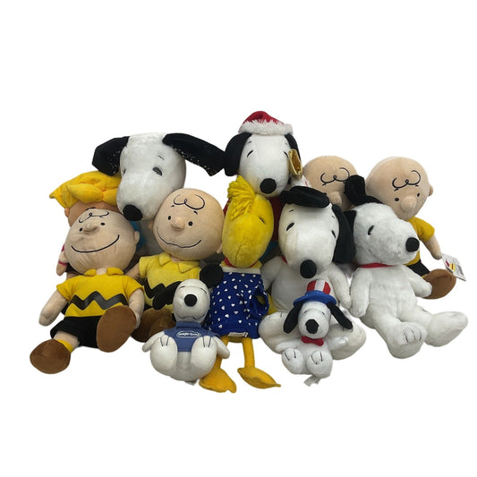 Mixed 6 lbs LOT Peanuts Snoopy Charlie Brown Character Plush Dolls Woodstock - Warehouse Toys