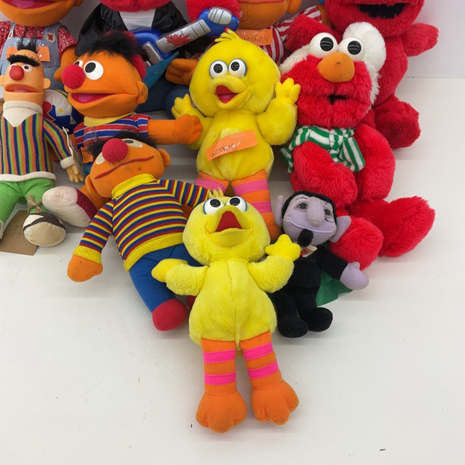 Mixed 8 lbs Sesame Street Character Plush Dolls Tyco Big Bird Elmo Ernie  Bert - Warehouse Toys