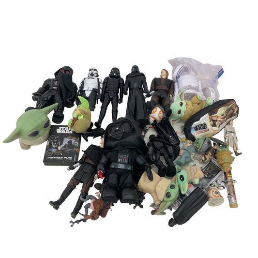 Mixed 9+ lbs Loose Star Wars Action Figures Toys Droids Grogu Darth Preowned - Warehouse Toys