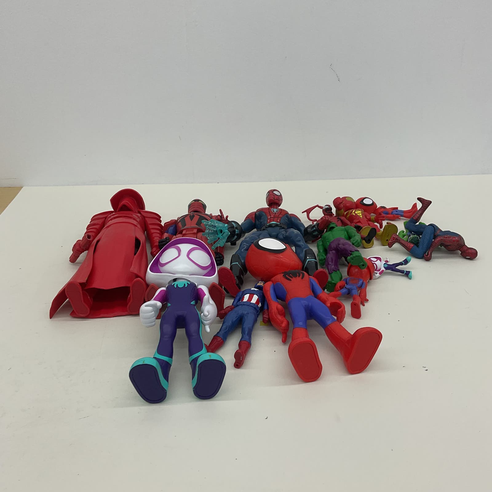 Mixed Action Figure Toys LOT Marvel Spiderman Spider Gwen Cake Toppers Used - Warehouse Toys