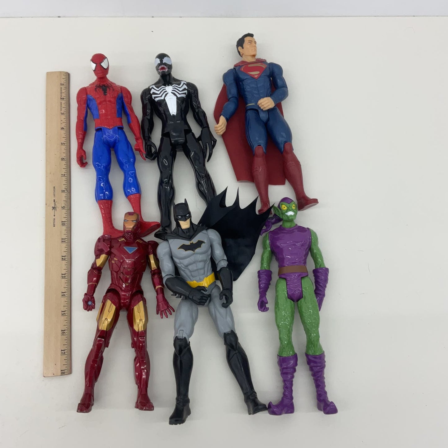 Mixed Action Figures LOT Marvel Spiderman Batman DC Comics Venom Superman Goblin - Warehouse Toys