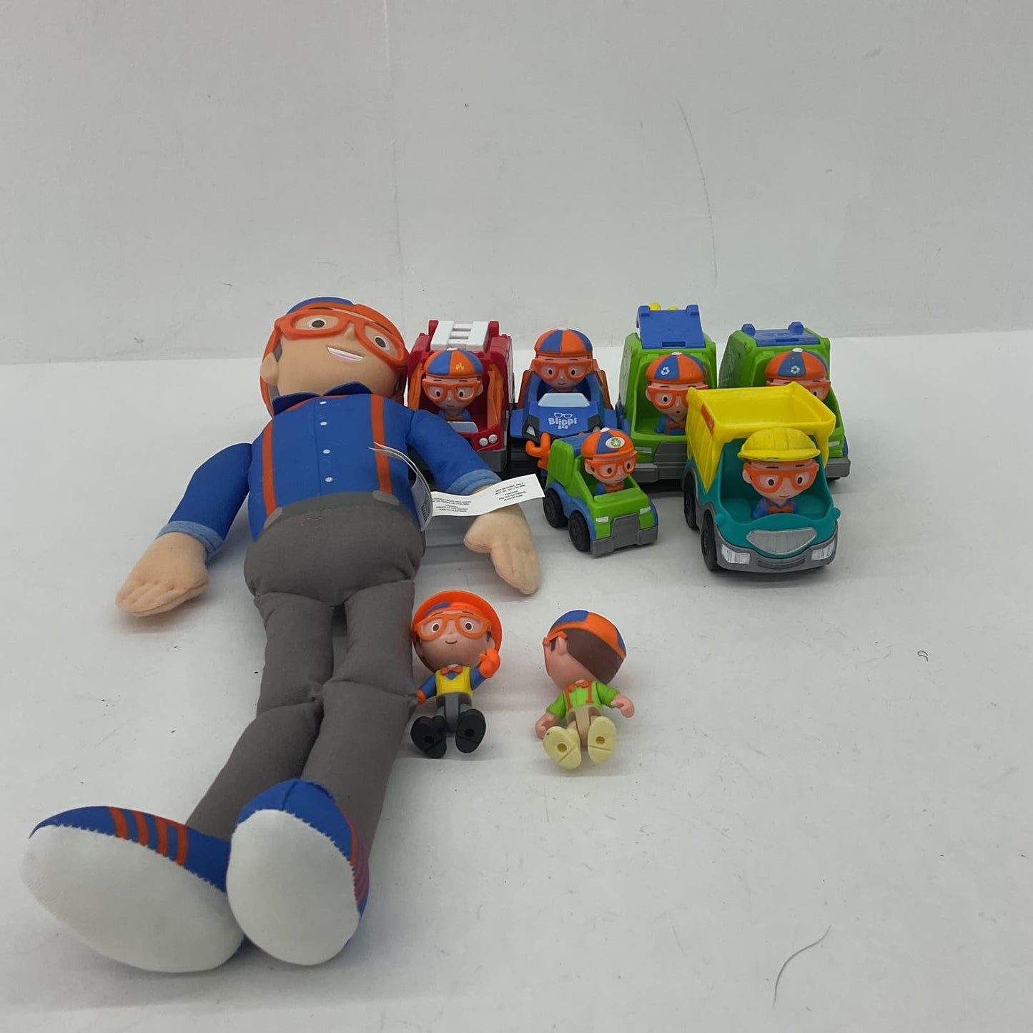 Mixed Blippi Character Plush Doll LOT Toy Figures Cake Toppers Vehicles Cars - Warehouse Toys