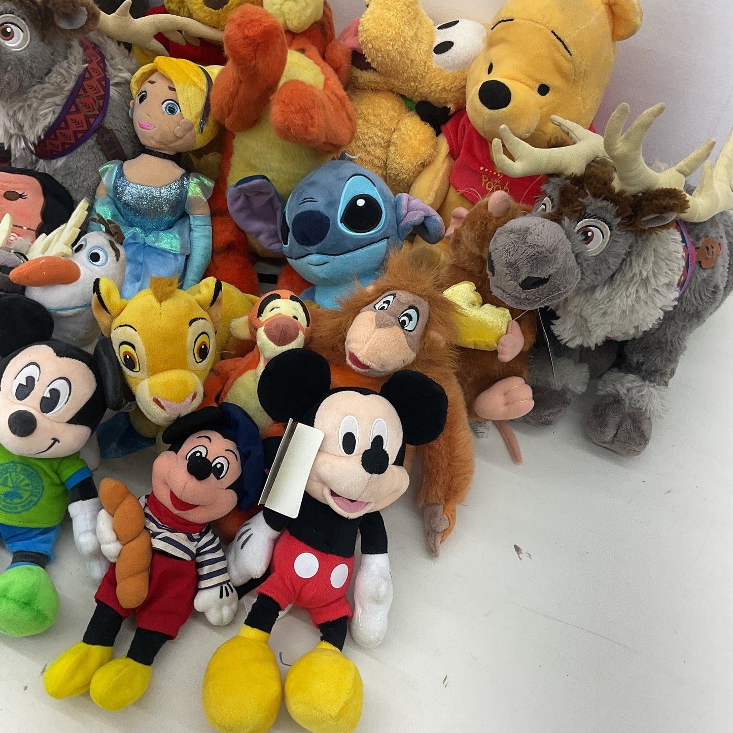 Mixed Character Disney Preowned LOT 13 lbs Plush Dolls Toys Frozen Eeyore Minnie - Warehouse Toys