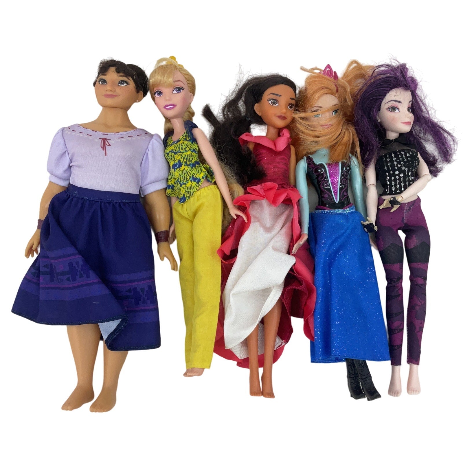 Mixed Disney Princess Play Fashion Dolls Loose Preowned Encanto Frozen - Warehouse Toys