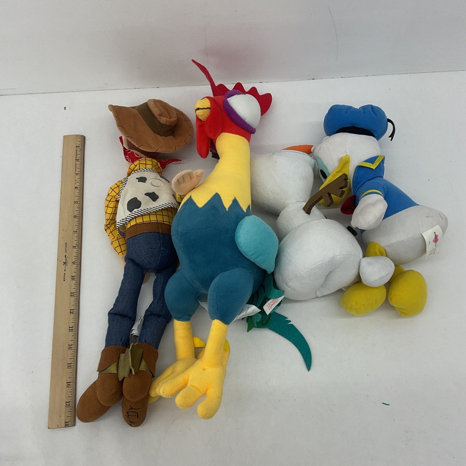 Mixed Disney Stuffed Animal LOT Donald Duck Moana Rooster Frozen Olaf Woody - Warehouse Toys