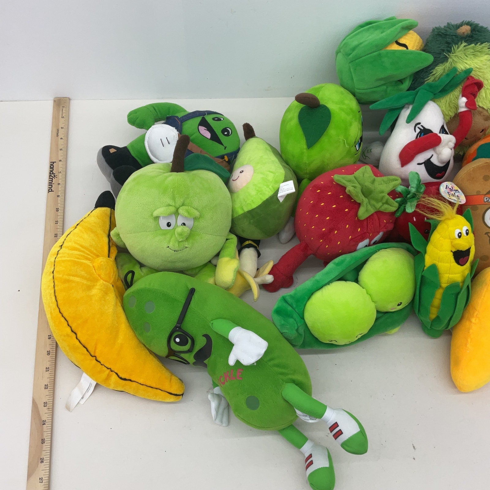 Mixed Food Vegetables Fruits Bananas Character Plush Toys Preowned LOT 12 lbs - Warehouse Toys