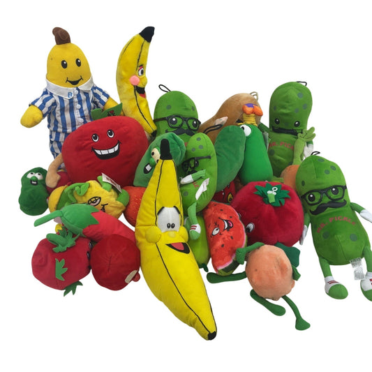 Mixed Fruits Veggies Vegetables Plush Dolls Stuffed Animals Preowned LOT 12 lbs - Warehouse Toys