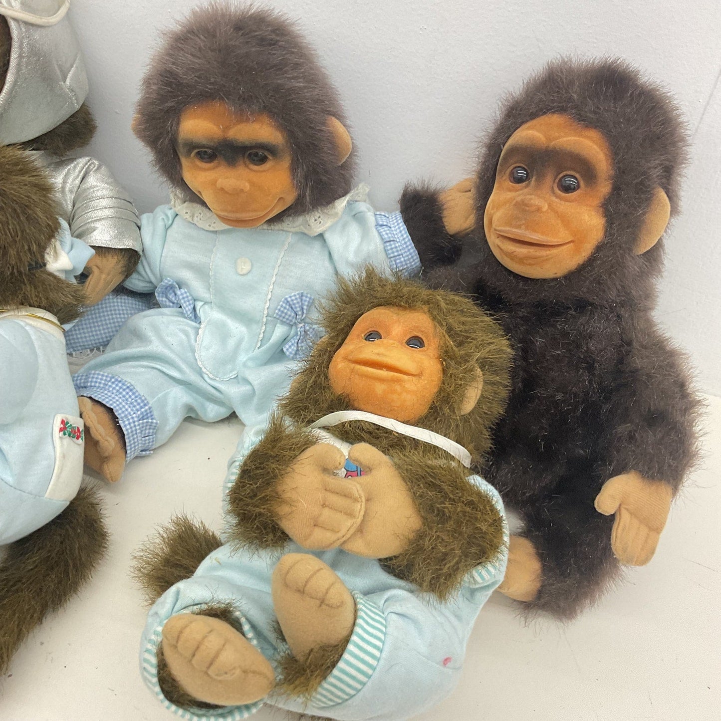 Mixed Hosung Flocked Little Monkey Lost Chimp Monkey Plush Dolls LOT - Warehouse Toys