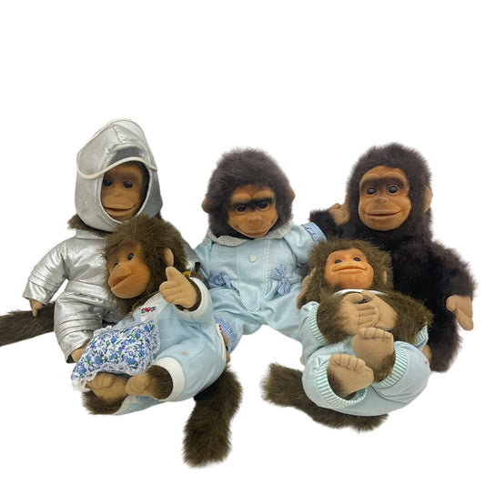 Mixed Hosung Flocked Little Monkey Lost Chimp Monkey Plush Dolls LOT - Warehouse Toys