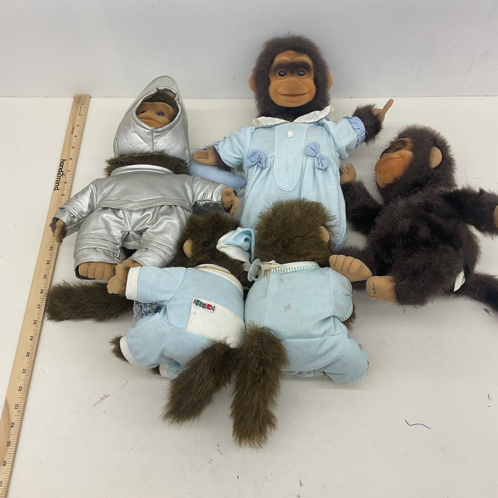 Mixed Hosung Flocked Little Monkey Lost Chimp Monkey Plush Dolls LOT - Warehouse Toys