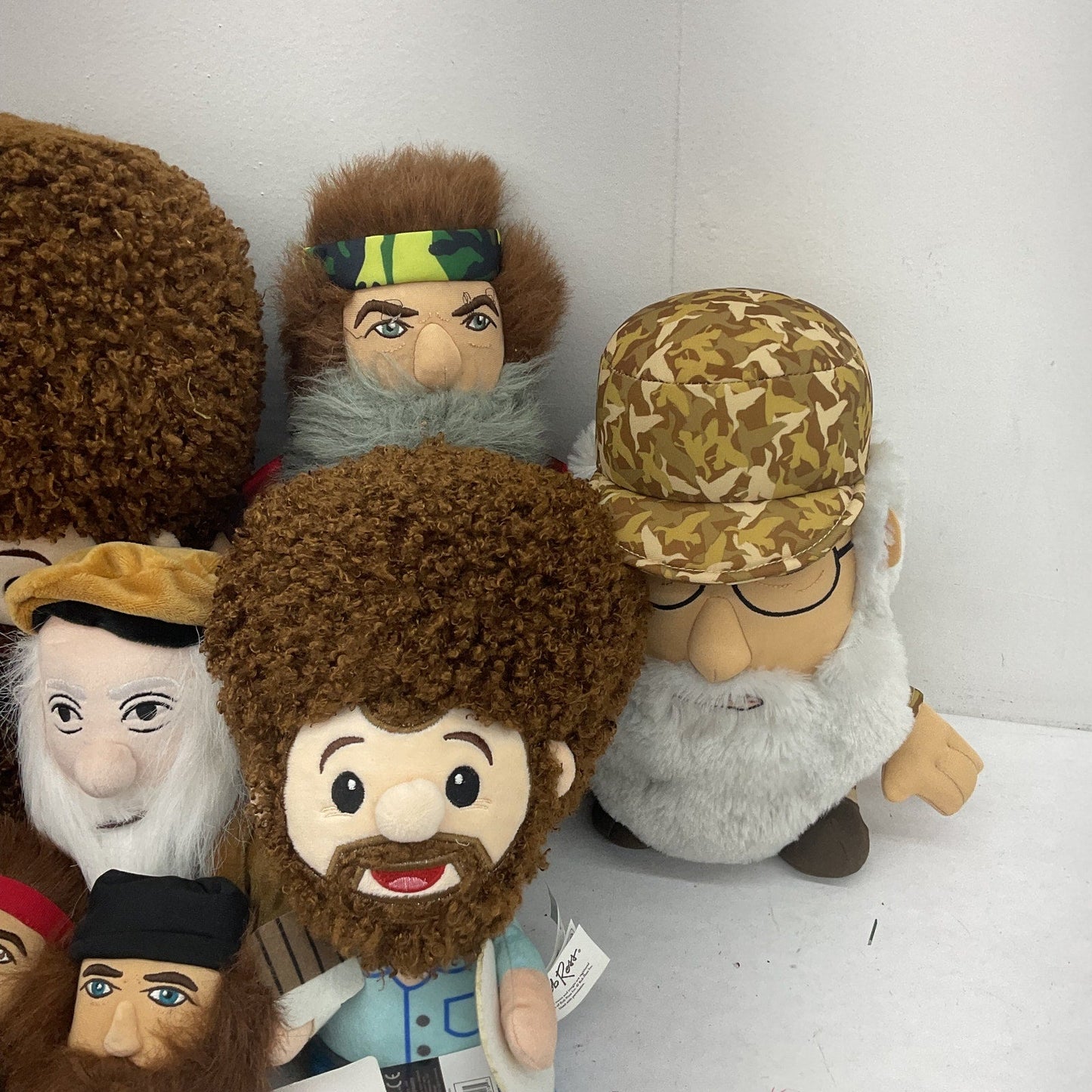 Mixed Humanoid Human Character Plush Dolls Bob Ross Duck Dynasty LOT Preowned - Warehouse Toys