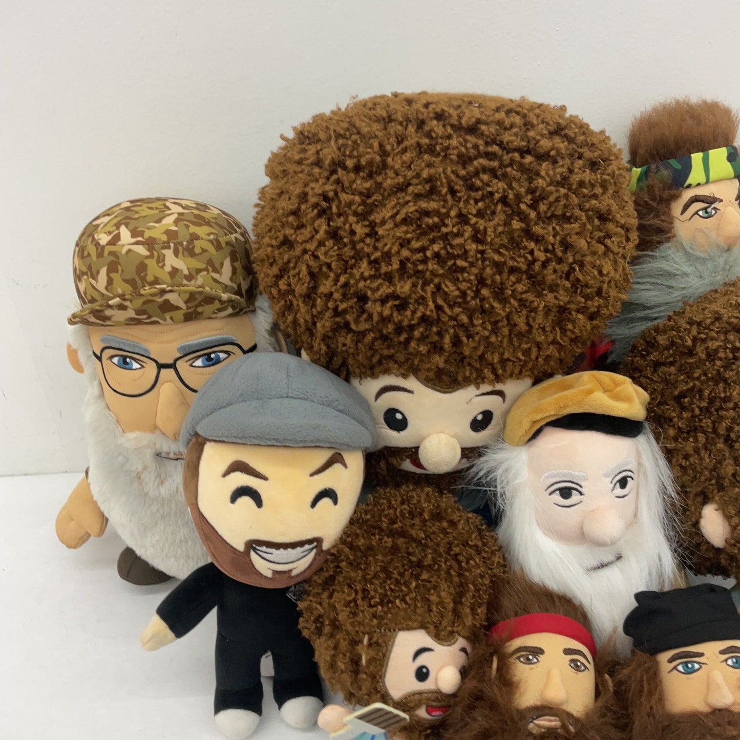 Mixed Humanoid Human Character Plush Dolls Bob Ross Duck Dynasty LOT Preowned - Warehouse Toys