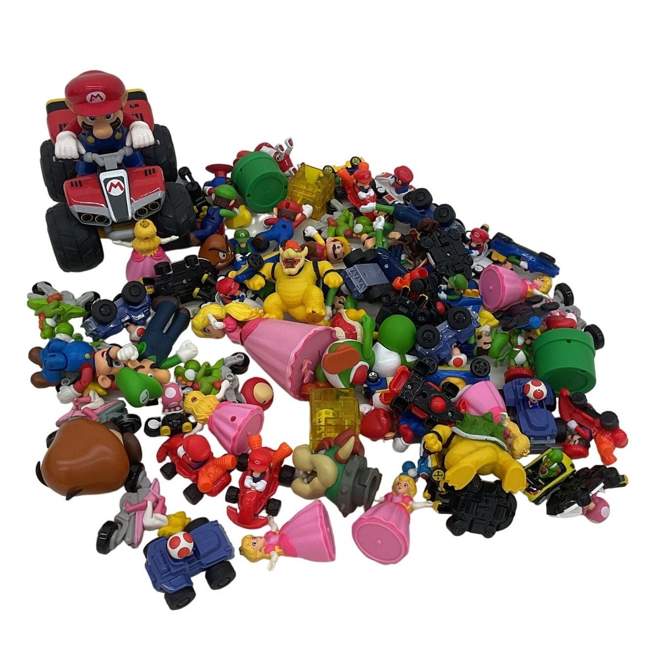 Mixed Large LOT Nintendo Super Mario Bowser Peach Toy Figures Cake Toppers - Warehouse Toys