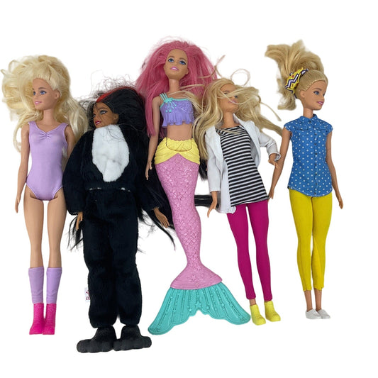 Mixed Loose Barbie & Others Play Fashion Dolls Mermaid Blonde Preowned - Warehouse Toys