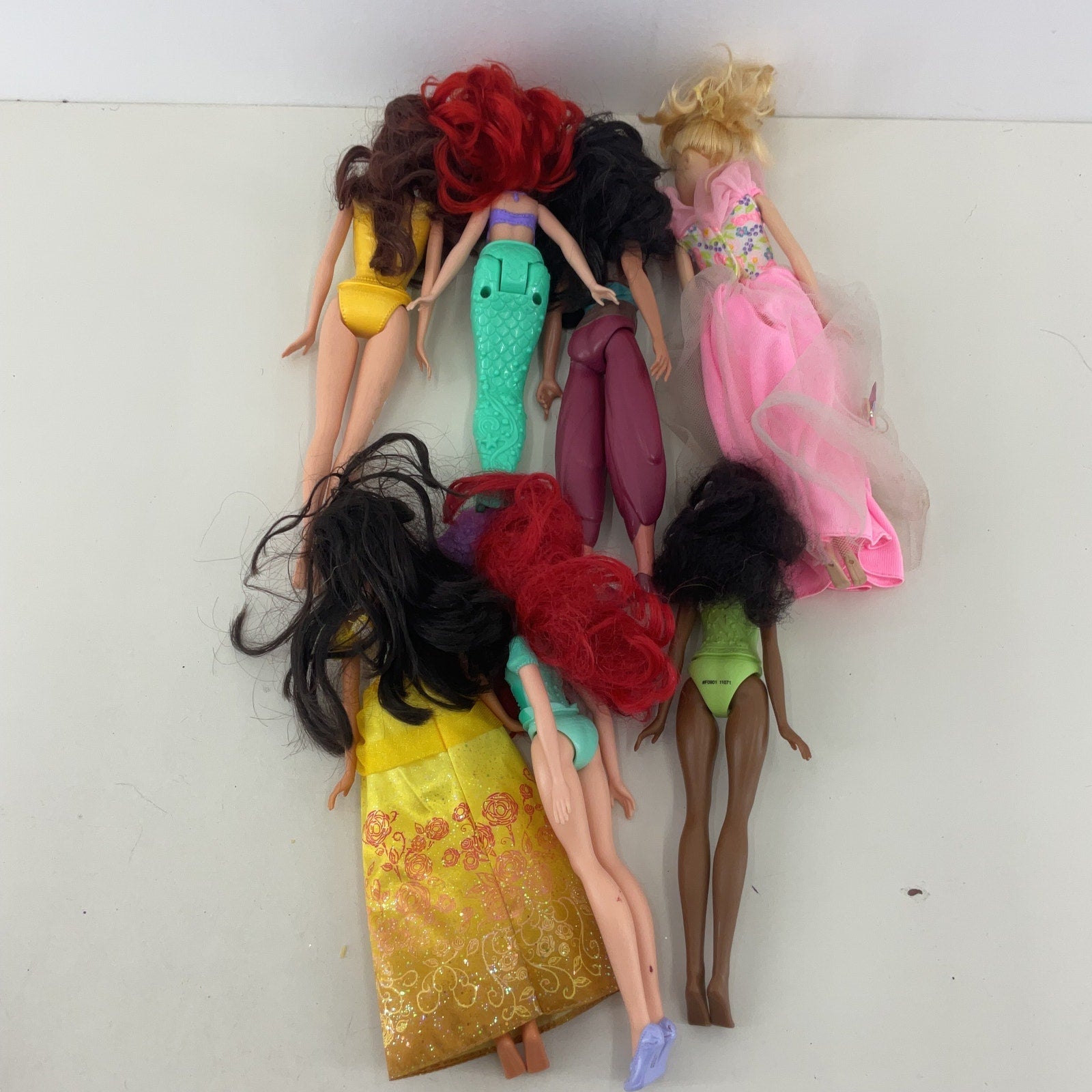 Mixed Loose Disney Princess Play Fashion Dolls Ariel Mermaid Vintage Barbie - Warehouse Toys