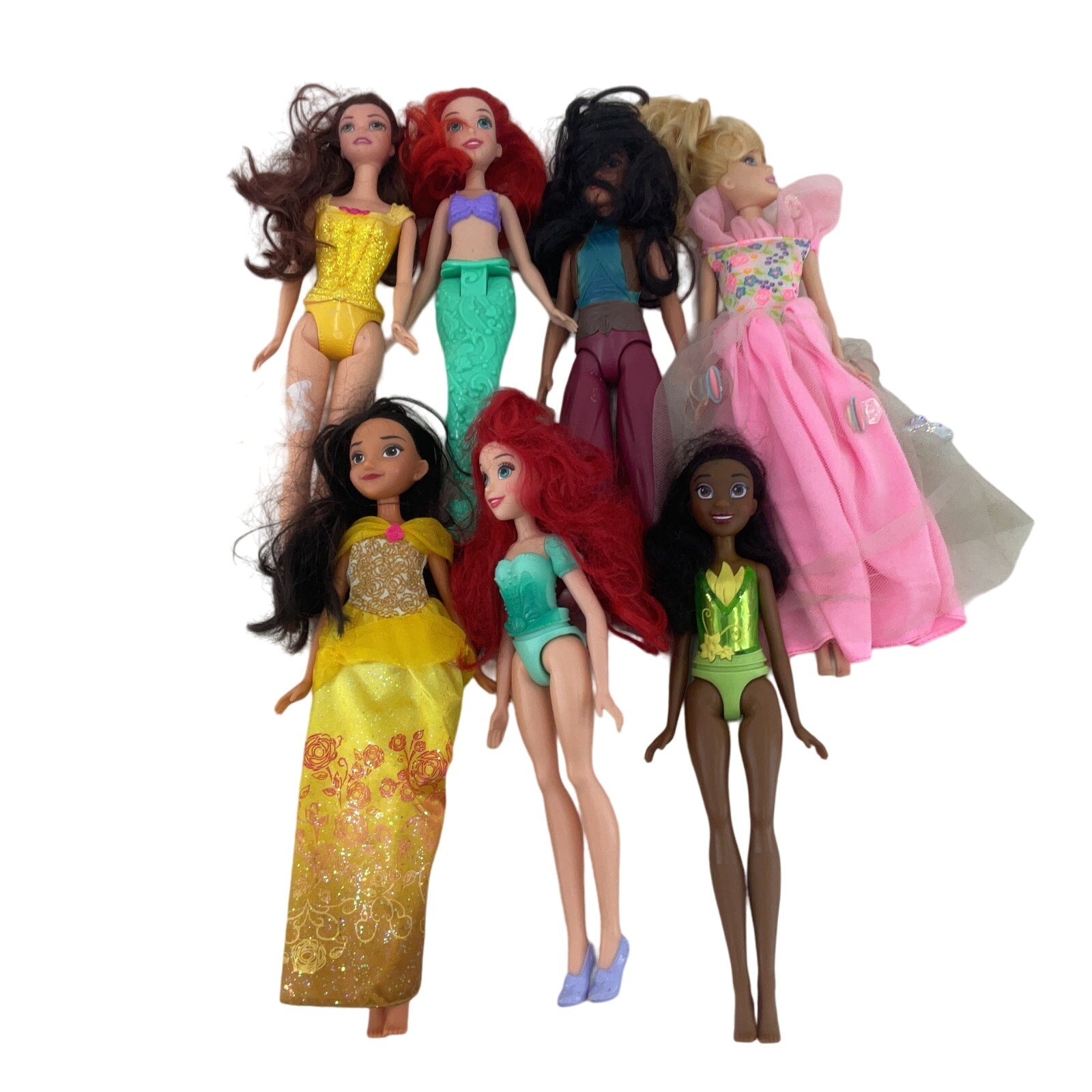 Mixed Loose Disney Princess Play Fashion Dolls Ariel Mermaid Vintage Barbie - Warehouse Toys