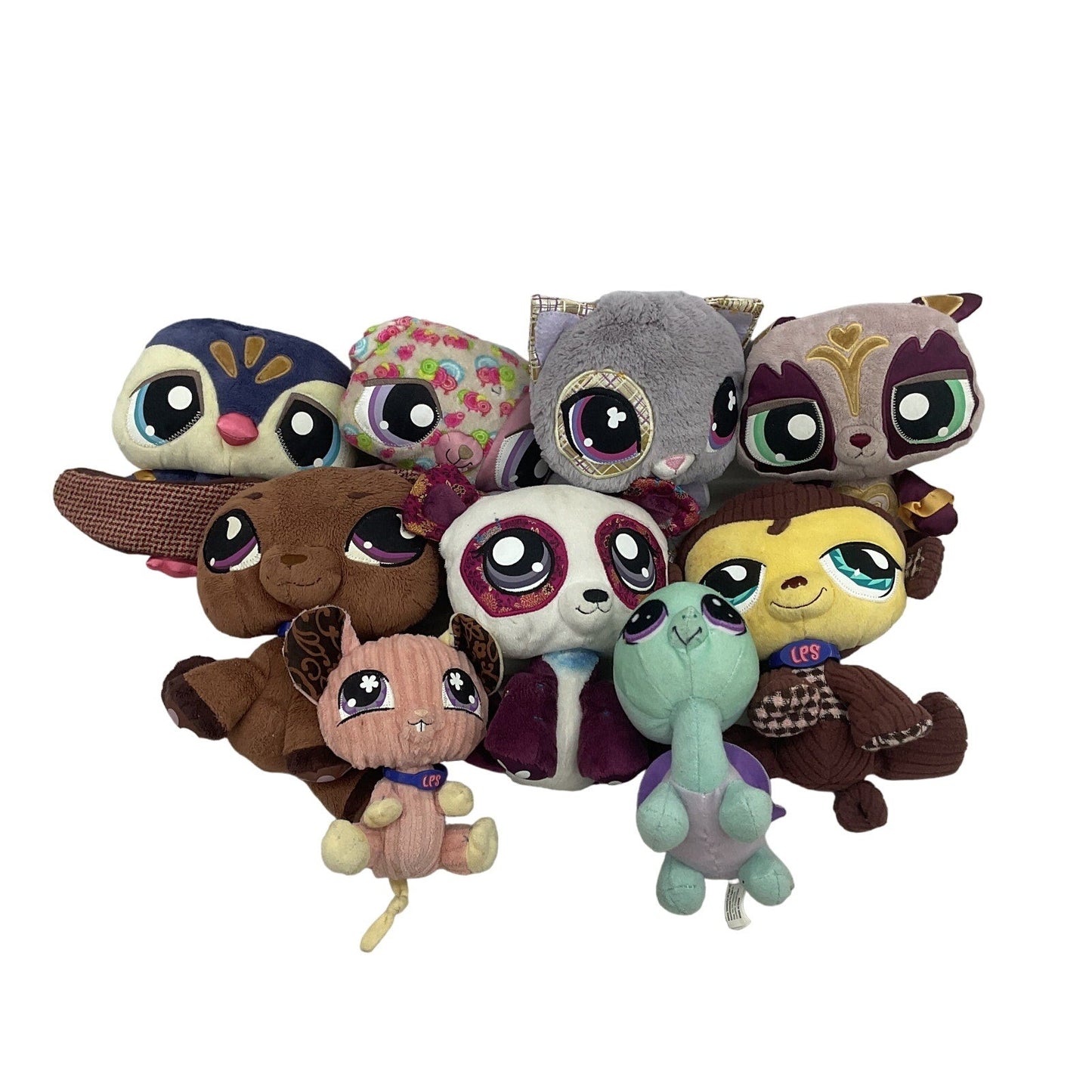 Mixed Loose Littlest Pet Shop Plush Stuffed Animals Mouse Turtle Bird Dog Cat - Warehouse Toys