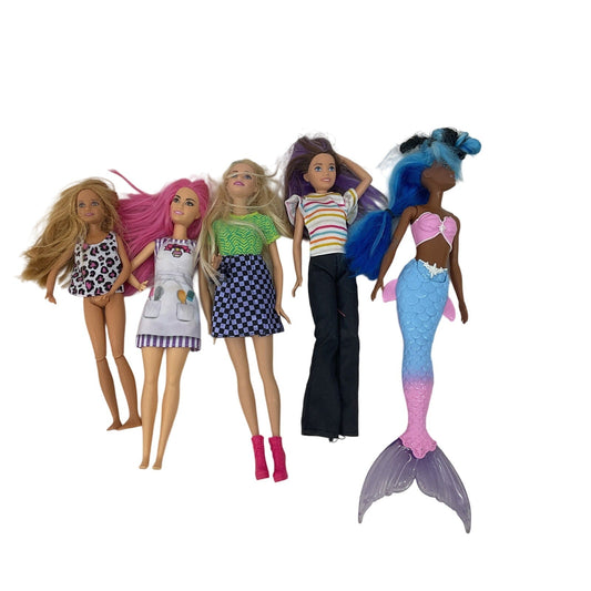 Mixed Loose LOT Barbie Mattel Fashion Play Dolls Mermaid Pink Hair Blonde - Warehouse Toys