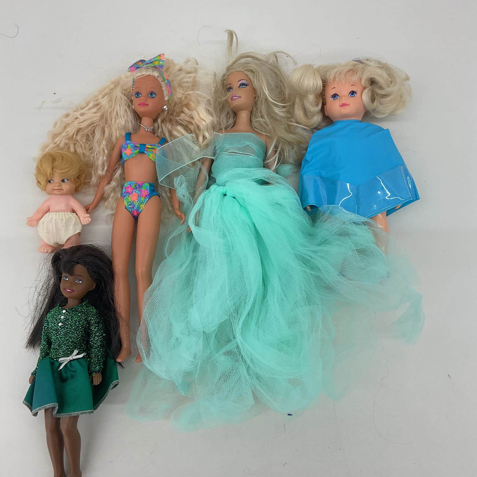 Mixed LOOSE LOT Mattel Barbie & Others Fashion Dolls Blonde Hair Little Girl - Warehouse Toys