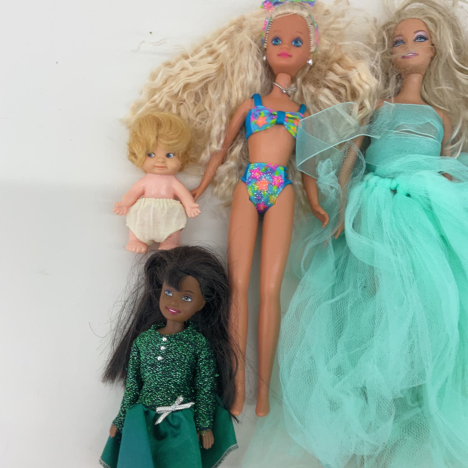 Mixed LOOSE LOT Mattel Barbie & Others Fashion Dolls Blonde Hair Little Girl - Warehouse Toys