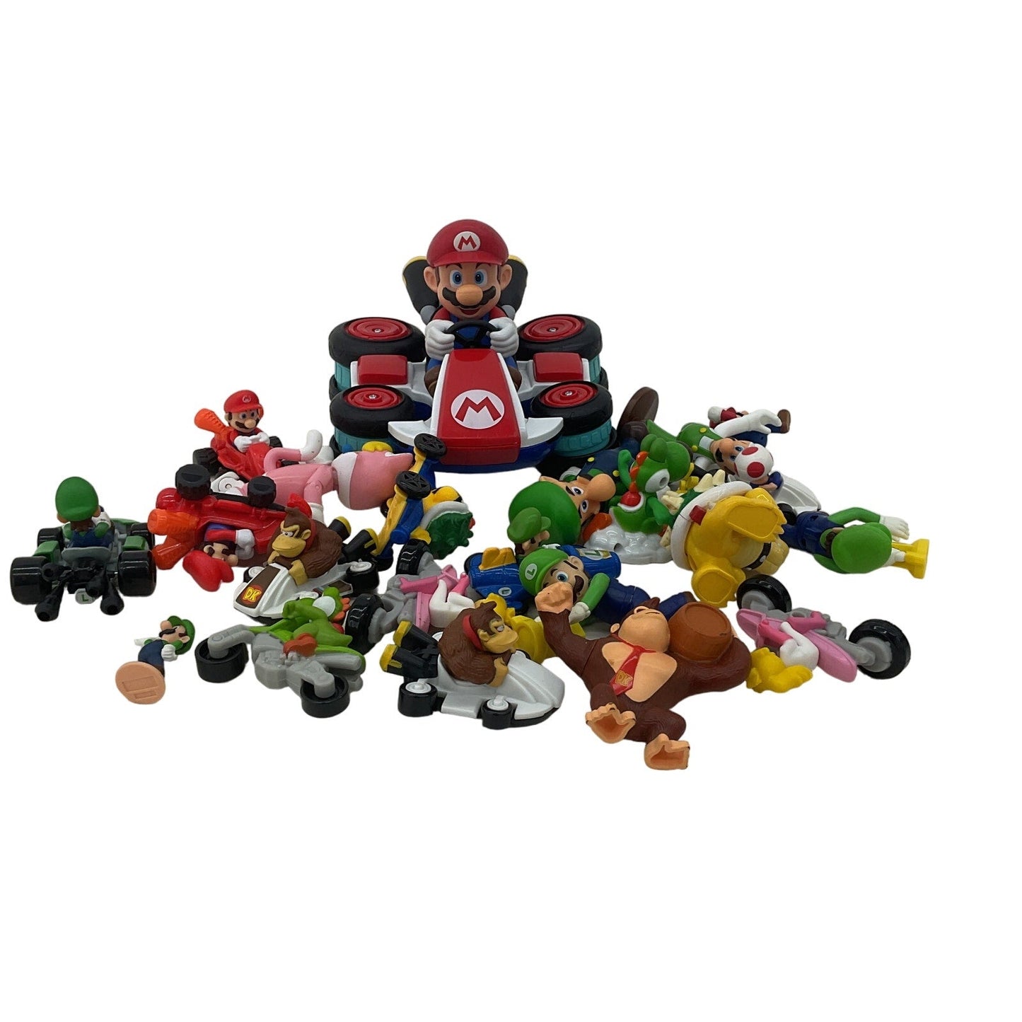 Mixed Loose LOT Super Mario Kart Toy Figures Cake Toppers Bowser Donkey Kong - Warehouse Toys