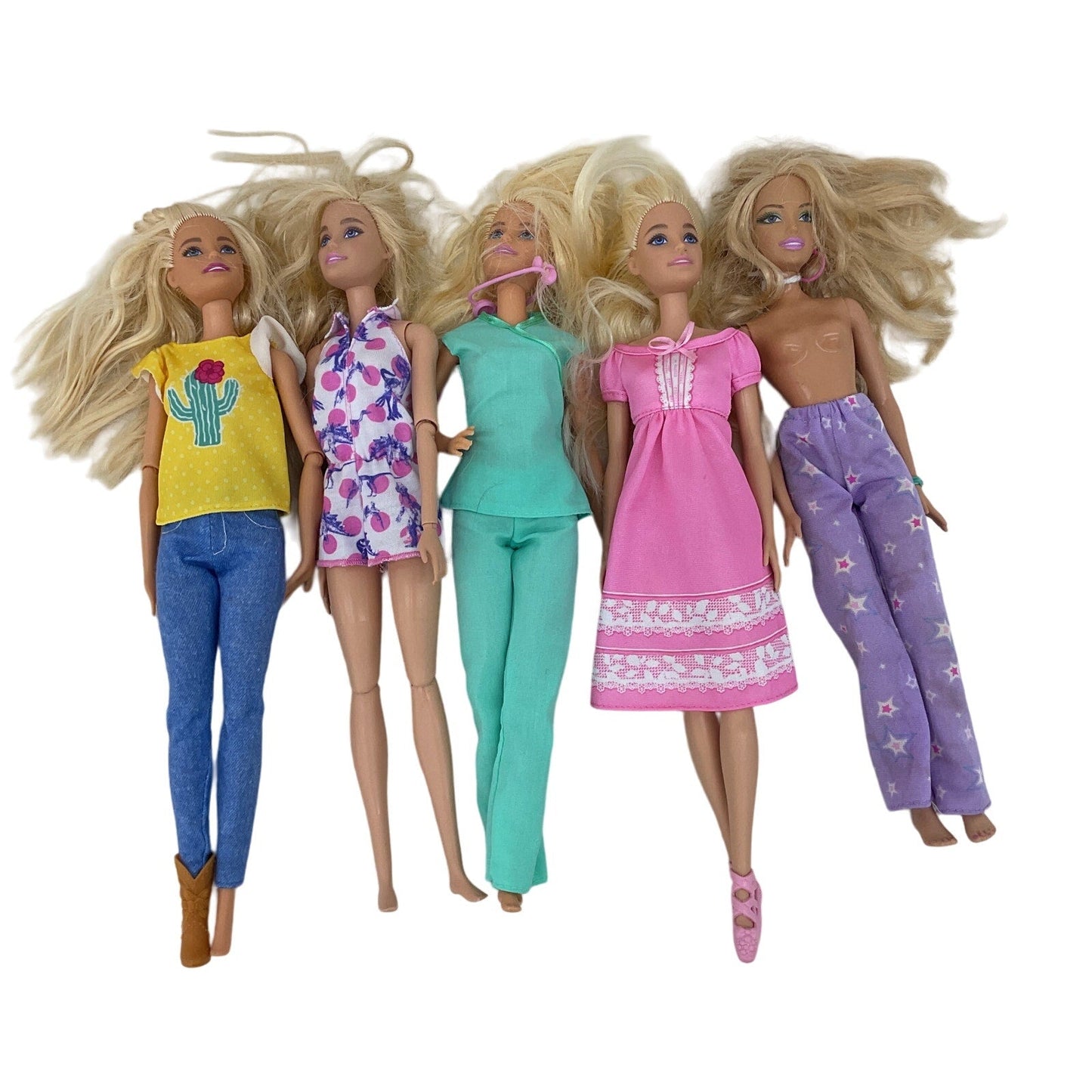 Mixed Loose Mattel Barbie & Others Fashion Play Dolls Blonde Hair Used -  Warehouse Toys