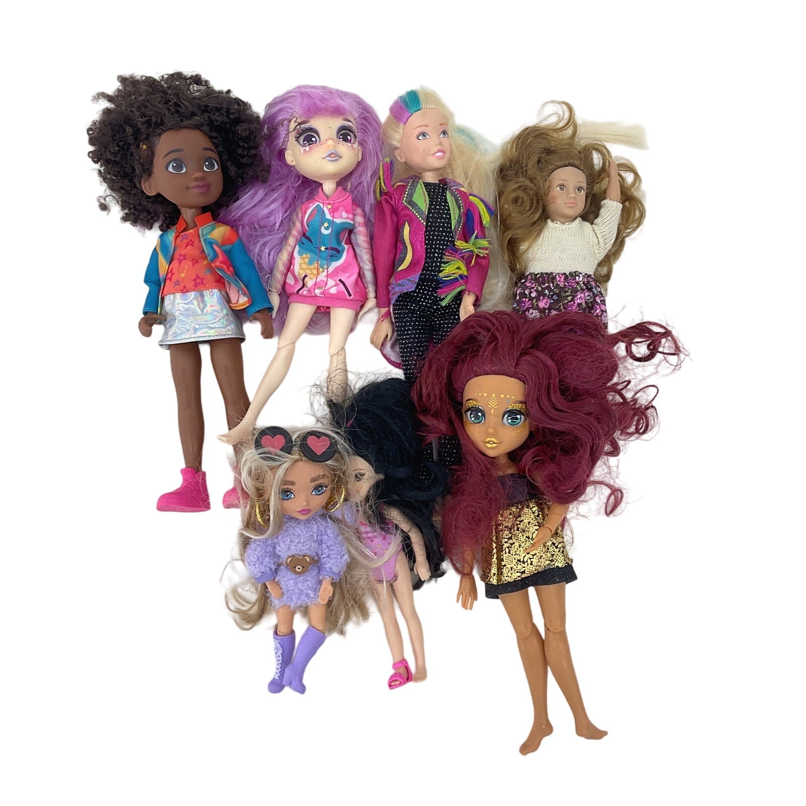 Mixed Loose Play Dolls Karmas World Rainbow High Shopkins Shoppies Mattel Etc - Warehouse Toys