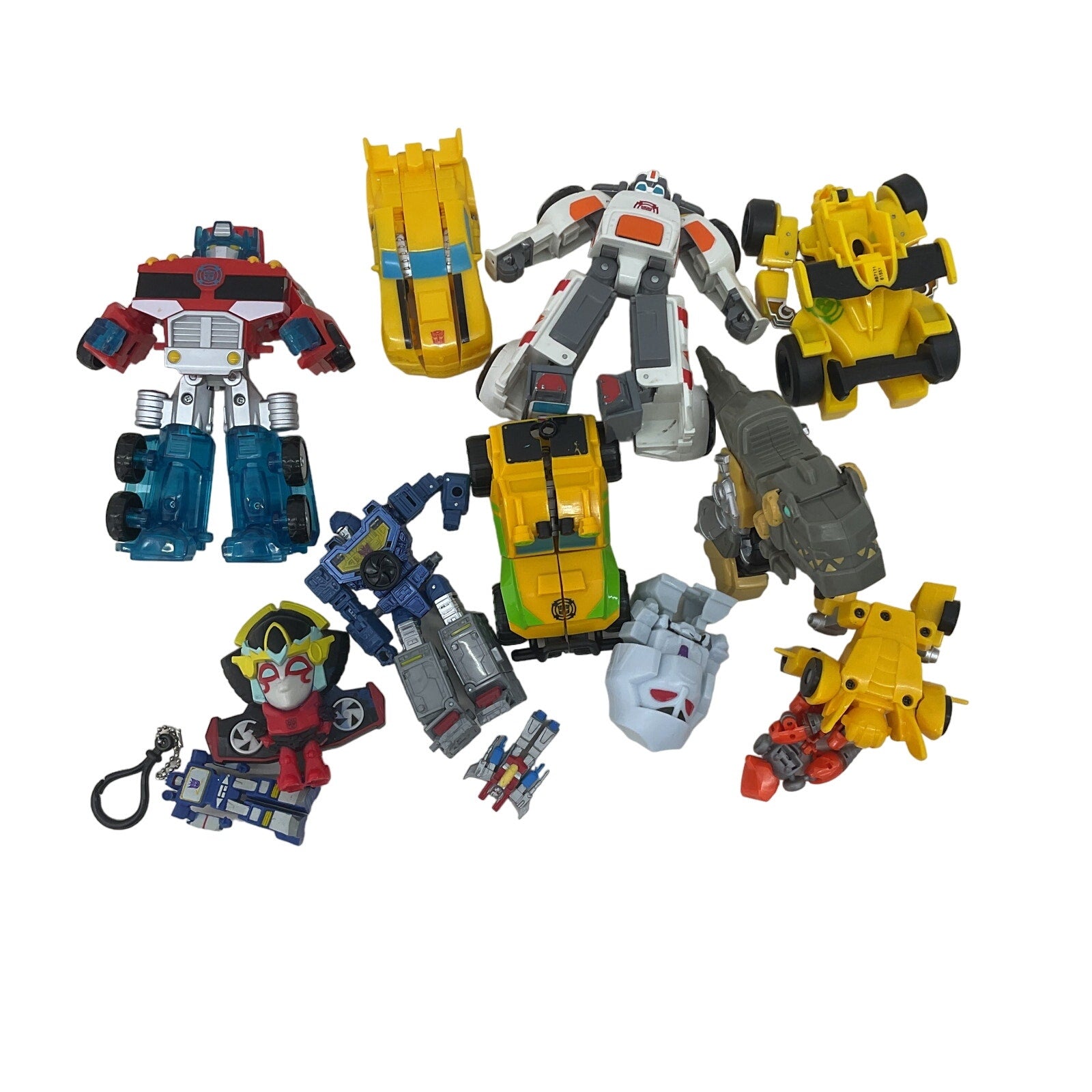 Mixed Loose Transformers Rescue Bots Optimus Prime Bumblebee Action Figures LOT - Warehouse Toys