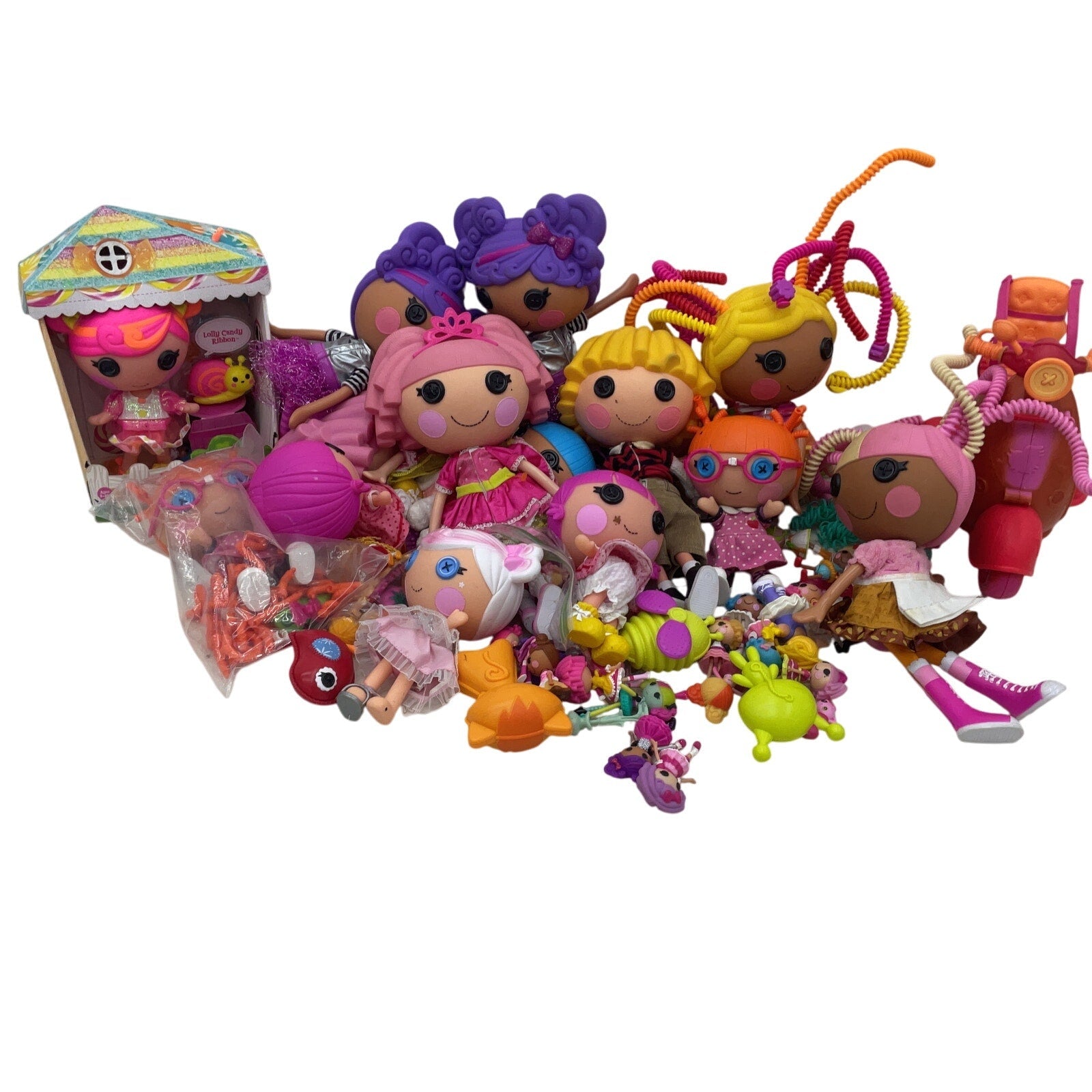 Mixed LOT 16 lbs Preowned Lalaloopsy Button Eye Play Dolls Figures Toys CUTE - Warehouse Toys