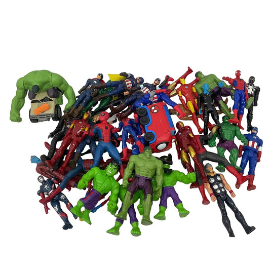 Mixed LOT 24 lbs Marvel Avengers Spiderman Action Figures Toys Loose Preowned - Warehouse Toys