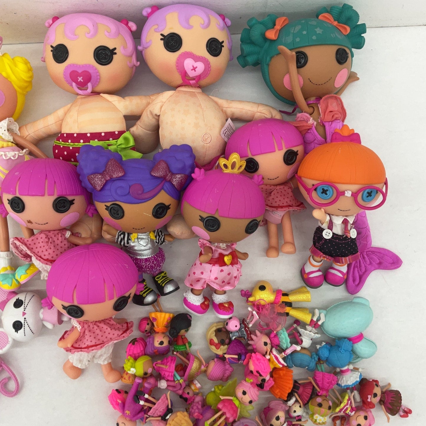 Mixed LOT 7 lbs Preowned Lalaloopsy Button Eye Play Dolls Figures Toys CUTE - Warehouse Toys