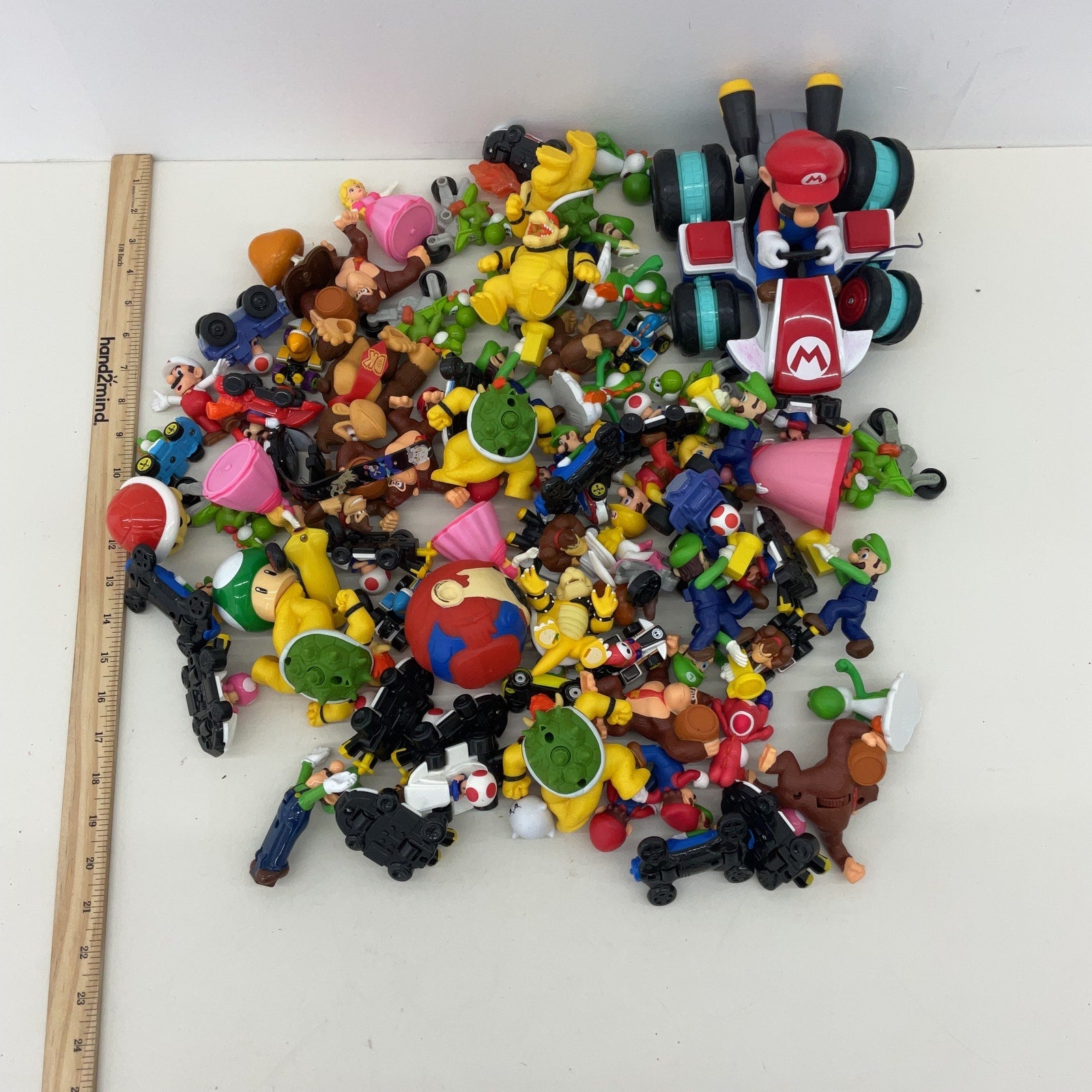 Mixed LOT 7 lbs Super Mario Bros Nintendo Character Toy Figures Vehicles Used - Warehouse Toys