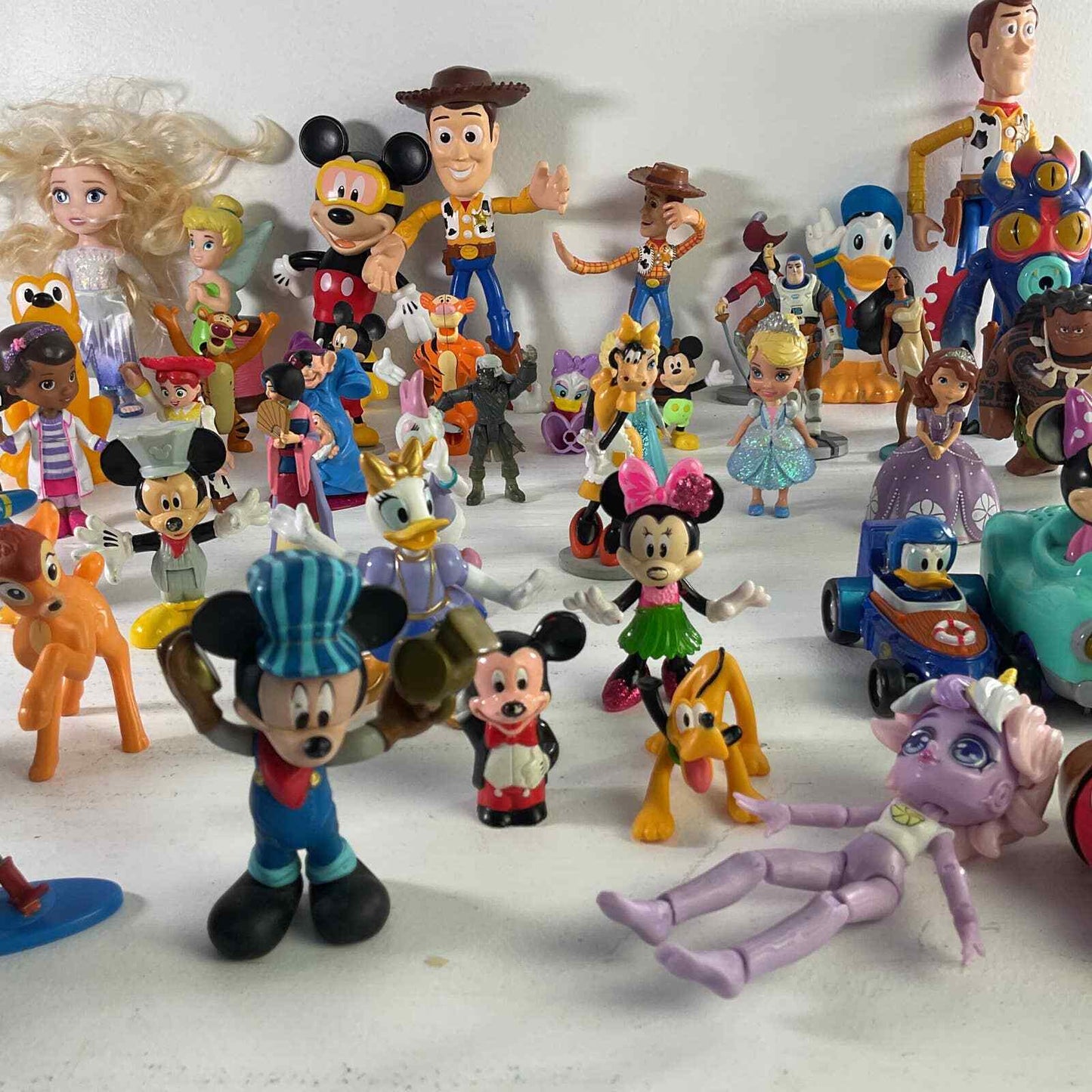 Mixed LOT 8 lbs Disney Toy Figures Figurines Cake Toppers Toy Story Mickey Woody - Warehouse Toys