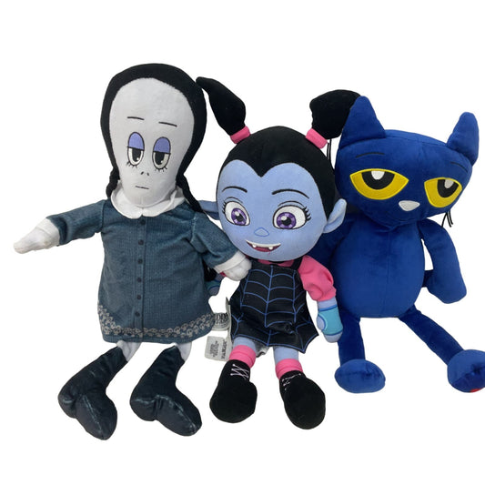 Mixed LOT Blue Pete the Cat Addams Family Wednesday Disney Vampirina Plush Toys - Warehouse Toys