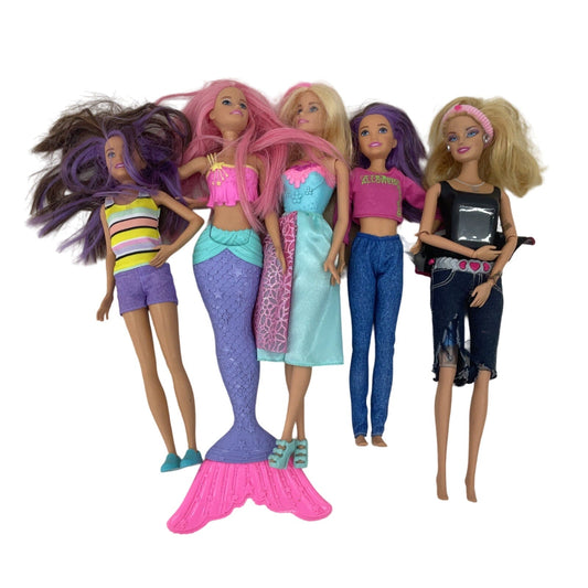 Mixed LOT Loose Barbie Mattel & Others Fashion Play Dolls Mermaid Brunette - Warehouse Toys