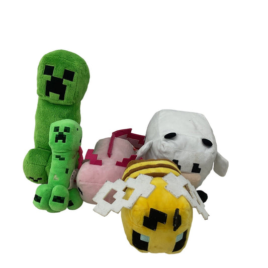 Mixed LOT Minecraft Character Animals Plush Dolls Bee Green Creeper - Warehouse Toys