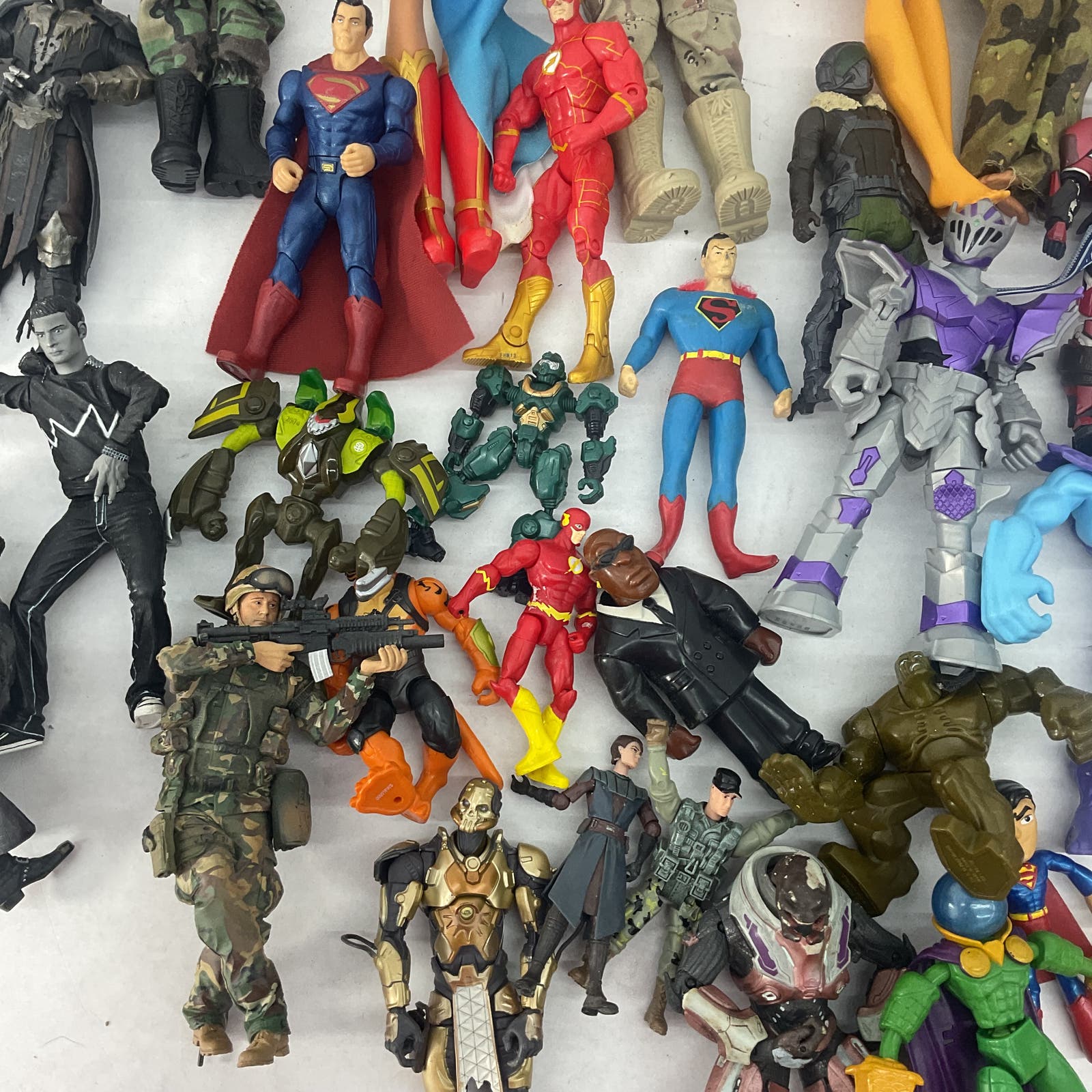 Mixed LOT of 13 lbs Super Hero Villain Action Figure Toys DC Marvel Comics Dolls - Warehouse Toys