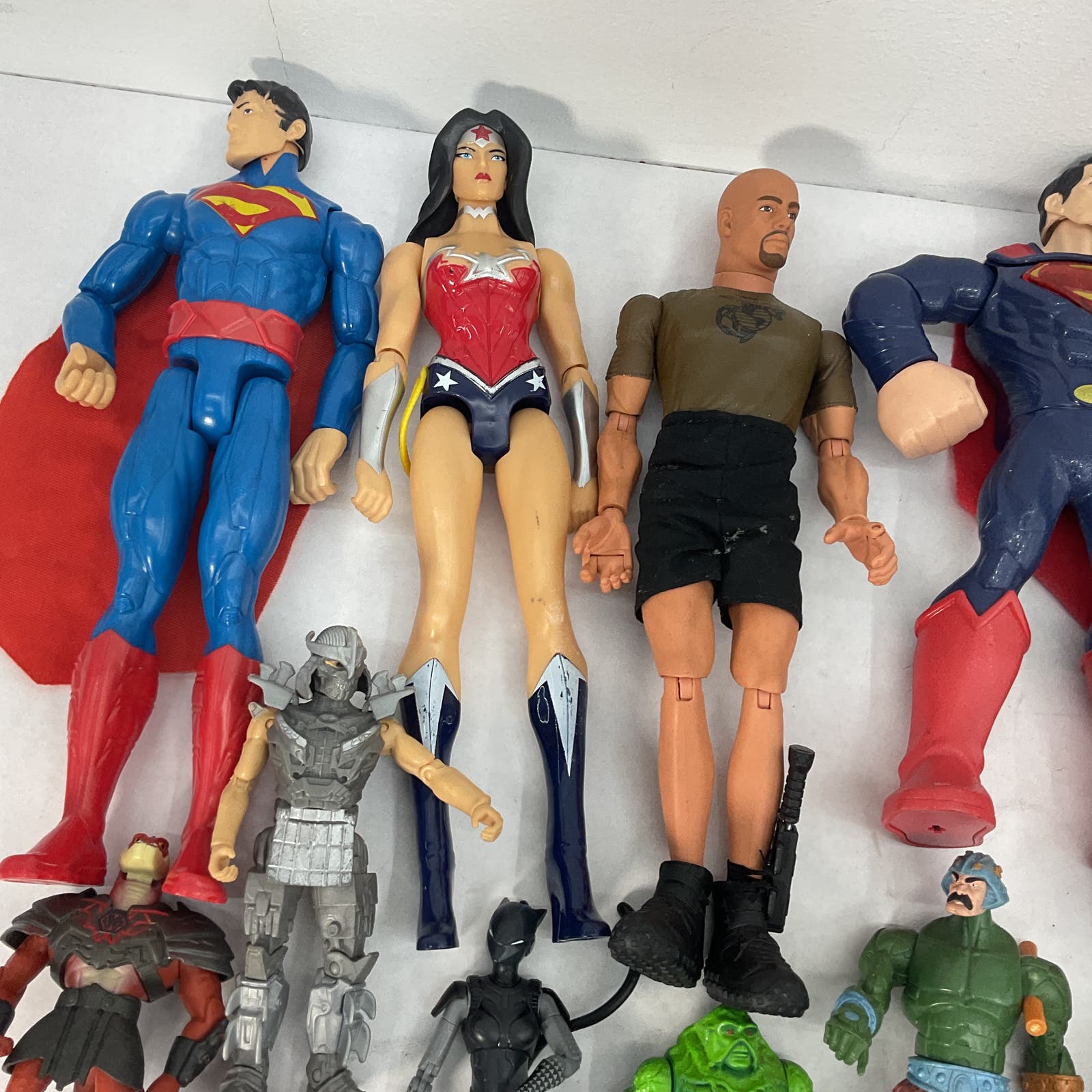 Mixed LOT of 20 lbs Super Hero Villains Action Figure Toys Marvel DC Ben 10 Used - Warehouse Toys